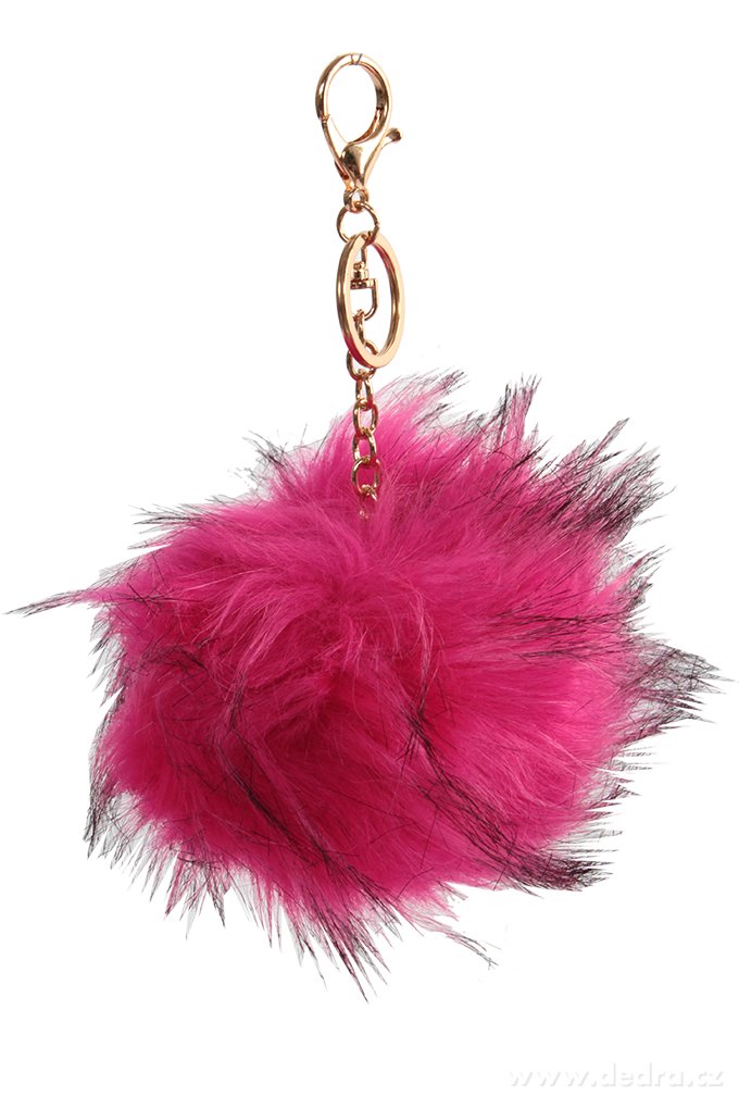 Bambulka přívěsek, fuchsiová/černý melír | Kabelky ­čĹť | Grand Móda