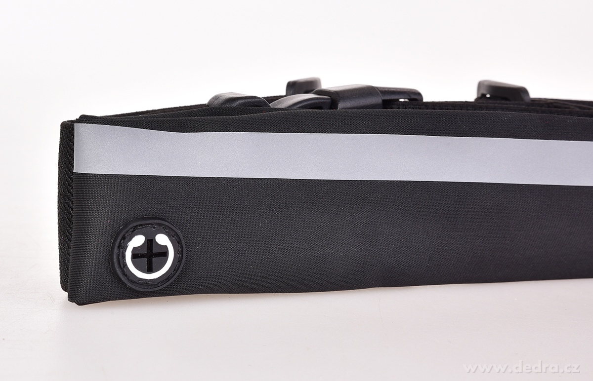 FC SPORT | elastick├ę ─Źern├ę pouzdro na b─Ťh├ín├ş kolem pasu | nepromokav├ę, s reflexn├ş p├ískou & otvorem na sluch├ítka - obr├ízek 3 | Batohy a ledvinky | Grand M├│da