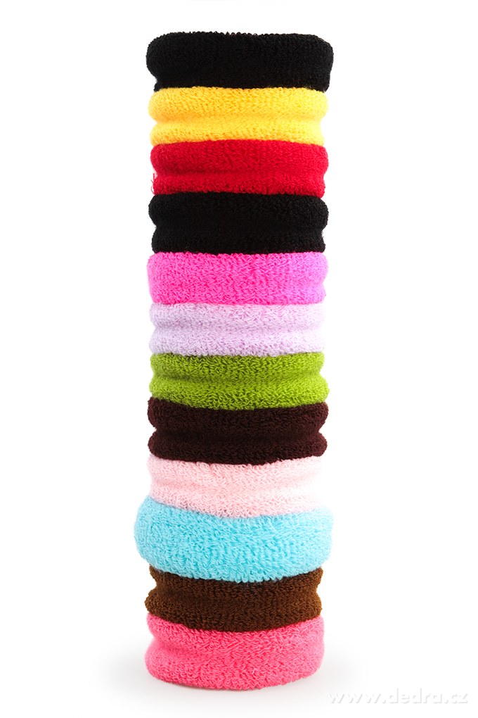 BEAUTY, 12 ks XL silné froté gumičky do vlasů, extra široké, mix barev – náhled 2 | Grand Móda