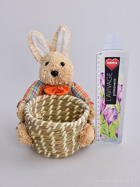 26 cm ošatka s postavičkou zajíce, z přírodní slámy – náhled 6 | Grand Móda