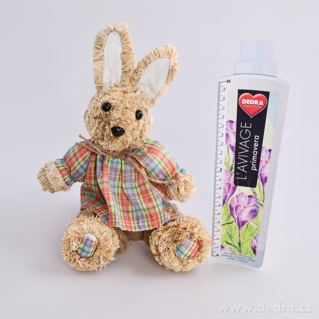 24 cm zajíc z přírodní slámy, sedící dekorace – náhled 5 | Grand Móda