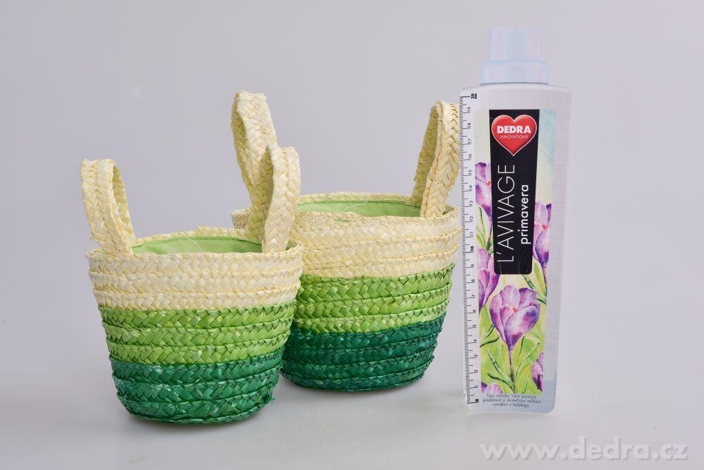 2ks slaměný košík/ošatka, s všitou látkou – náhled 4 | Grand Móda