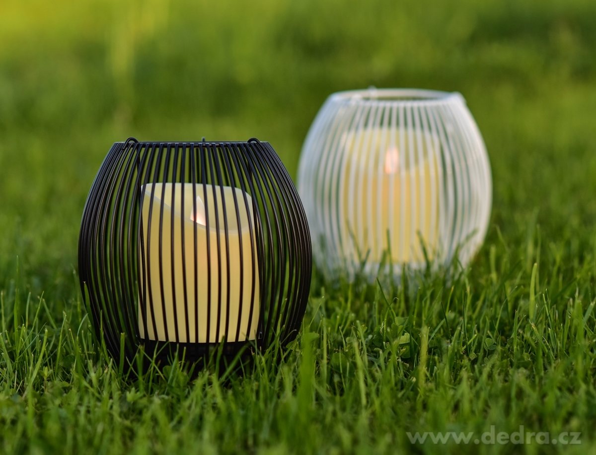 Kovový svícen na velké svíce, mřížkovaný – náhled 2 | Grand Móda