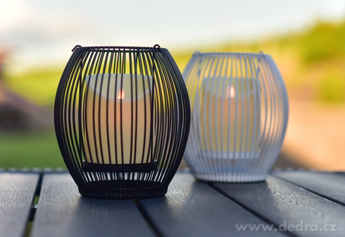 Kovový svícen na velké svíce, mřížkovaný – náhled 4 | Grand Móda