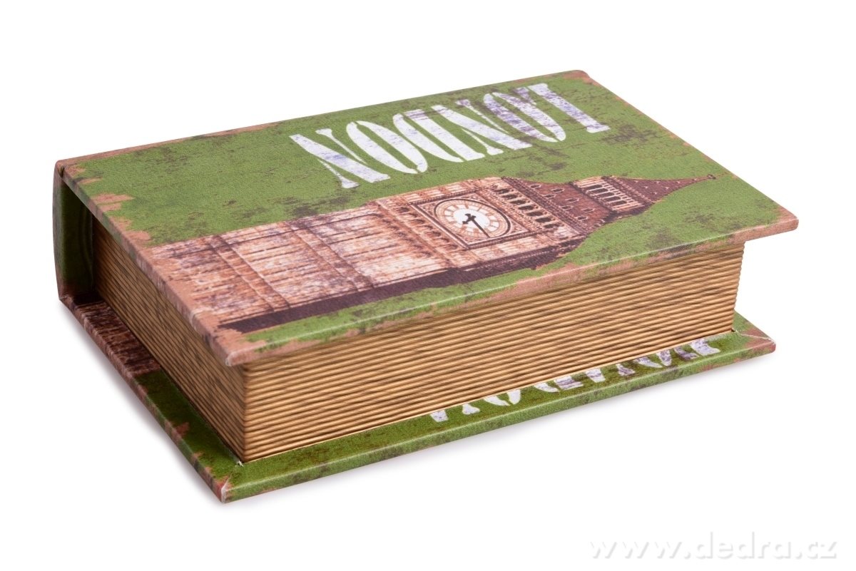 Dekorativní kniha/kazeta, LONDON, dřevěná – náhled 2 | Grand Móda