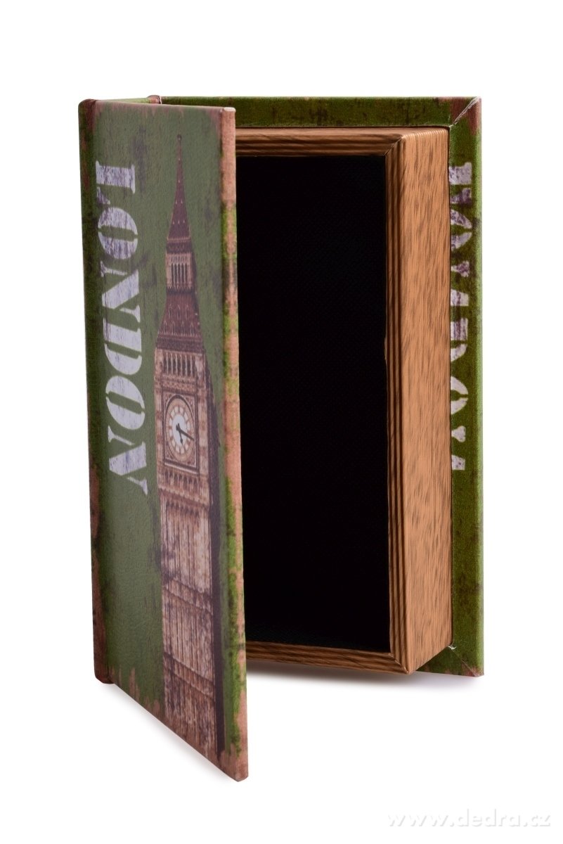 Dekorativní kniha/kazeta, LONDON, dřevěná – náhled 3 | Grand Móda