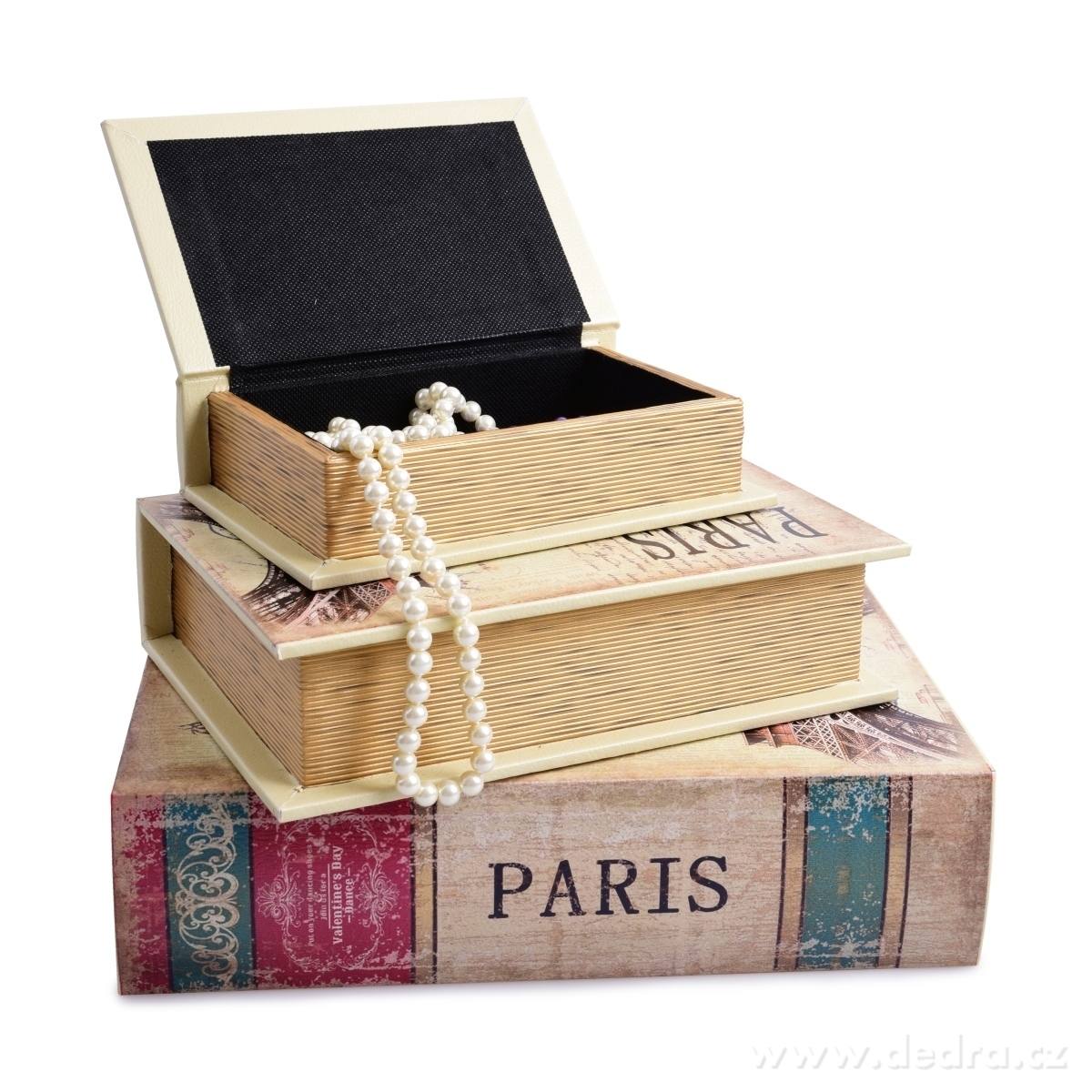 Dekorativní kniha/kazeta, PARIS, dřevěná – náhled 6 | Grand Móda