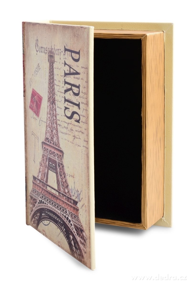 Dekorativní kniha/kazeta, PARIS, dřevěná – náhled 4 | Grand Móda