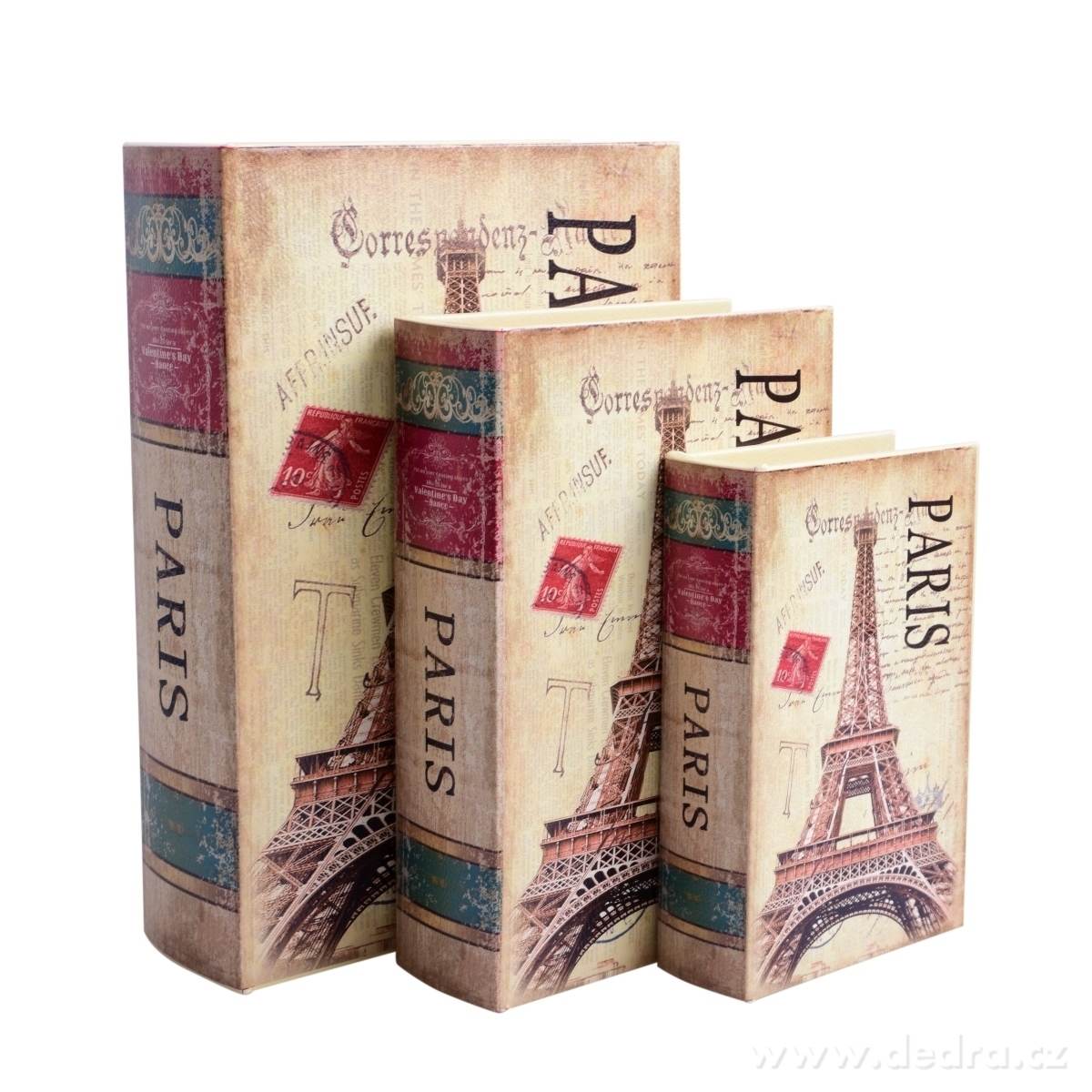 Dekorativní kniha/kazeta, PARIS, dřevěná – náhled 4 | Grand Móda