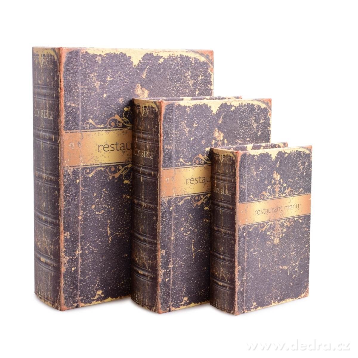 Dekorativní kniha/kazeta, RESTAURANT MENU, dřevěná – náhled 5 | Grand Móda