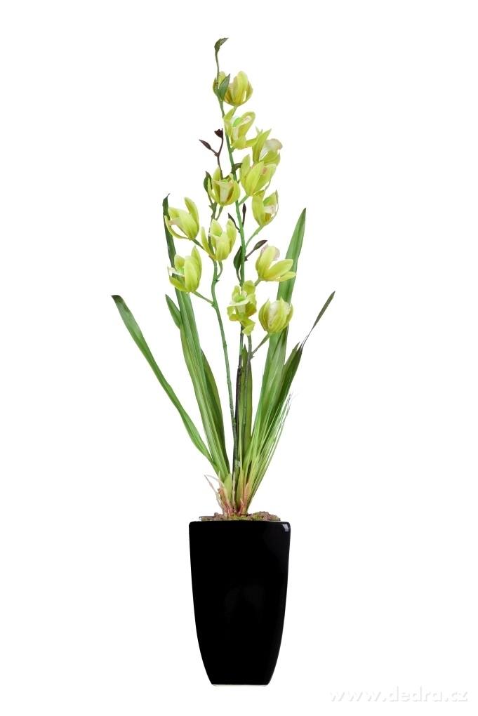 53 cm ORCHIDEA, v květináči zelená | Ateliérové kvďtiny a spol. | Grand Móda