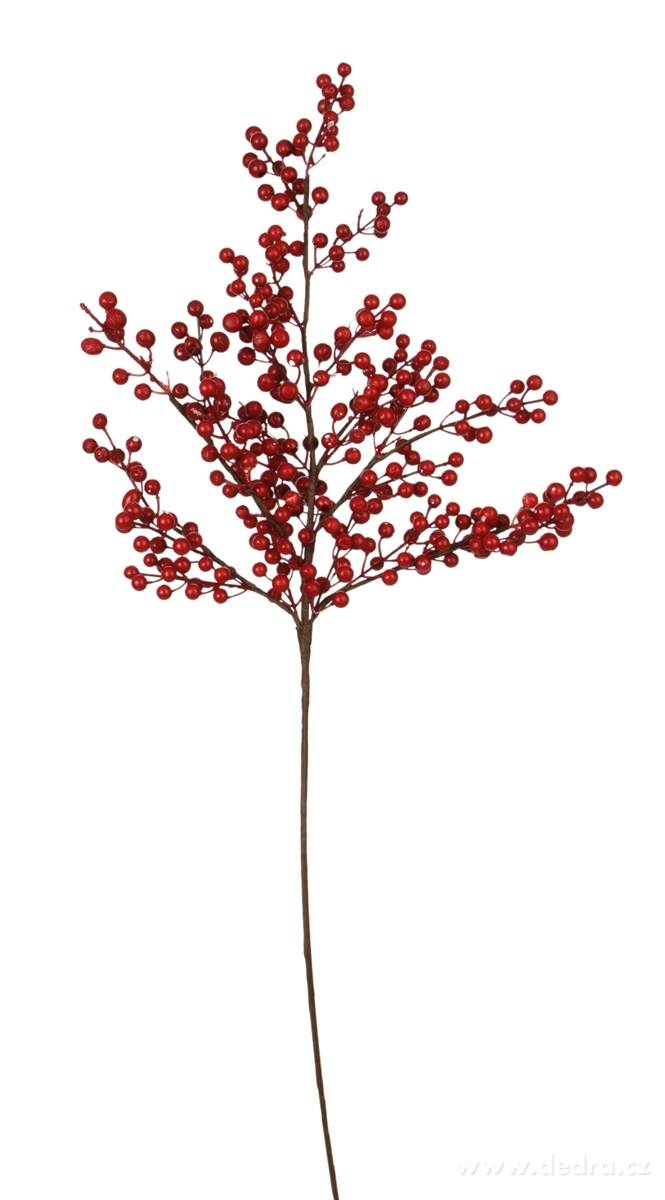 Bohatá větev s červenými bobulemi, 105 cm | Ateliérové kvďtiny a spol. | Grand Móda
