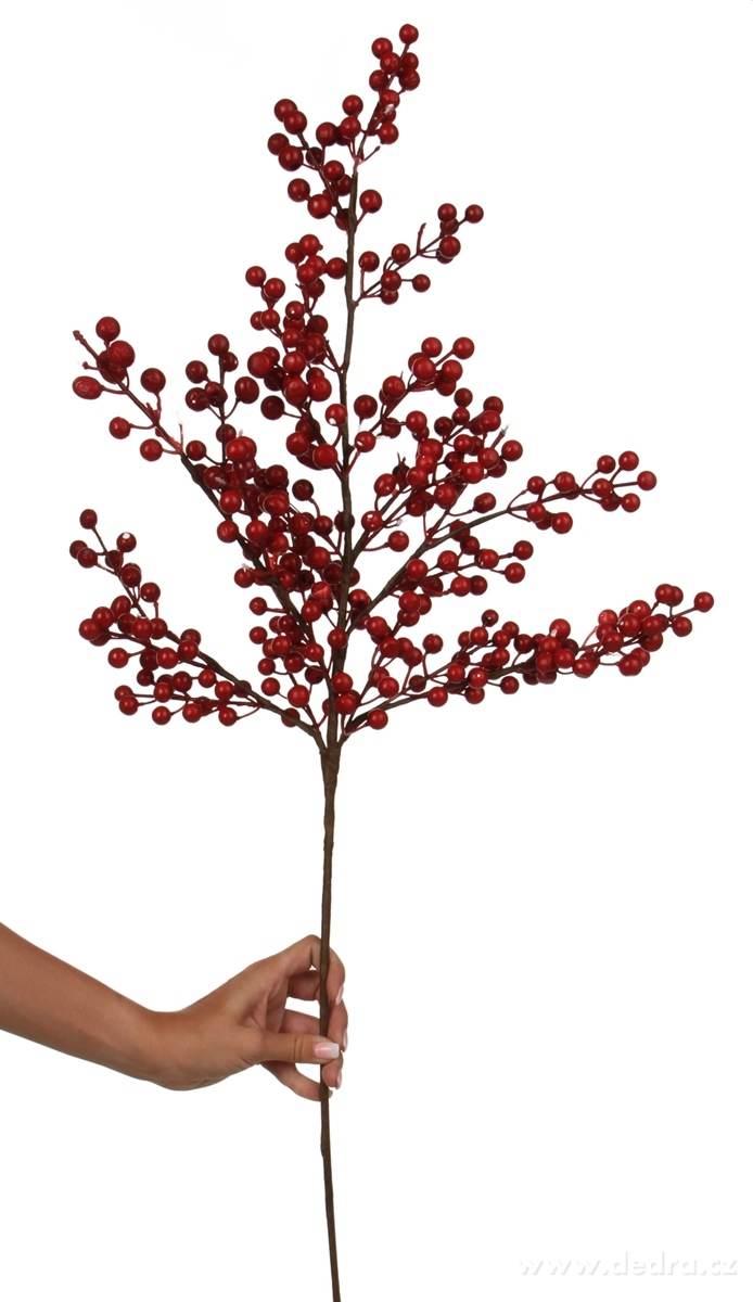 Bohatá větev s červenými bobulemi, 105 cm – náhled 2 | Grand Móda