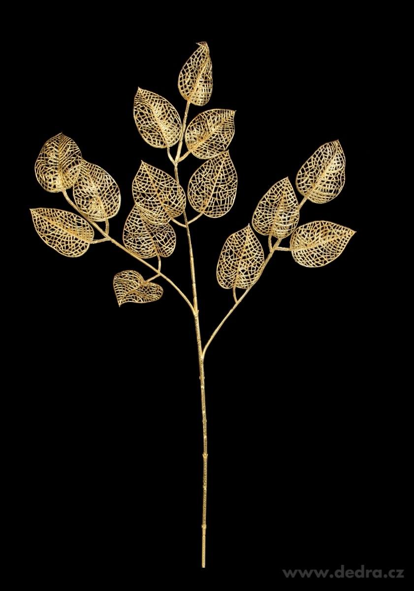 3 dílná zlatá ratolest, s listy lípy | Ateliérové kvďtiny a spol. | Grand Móda