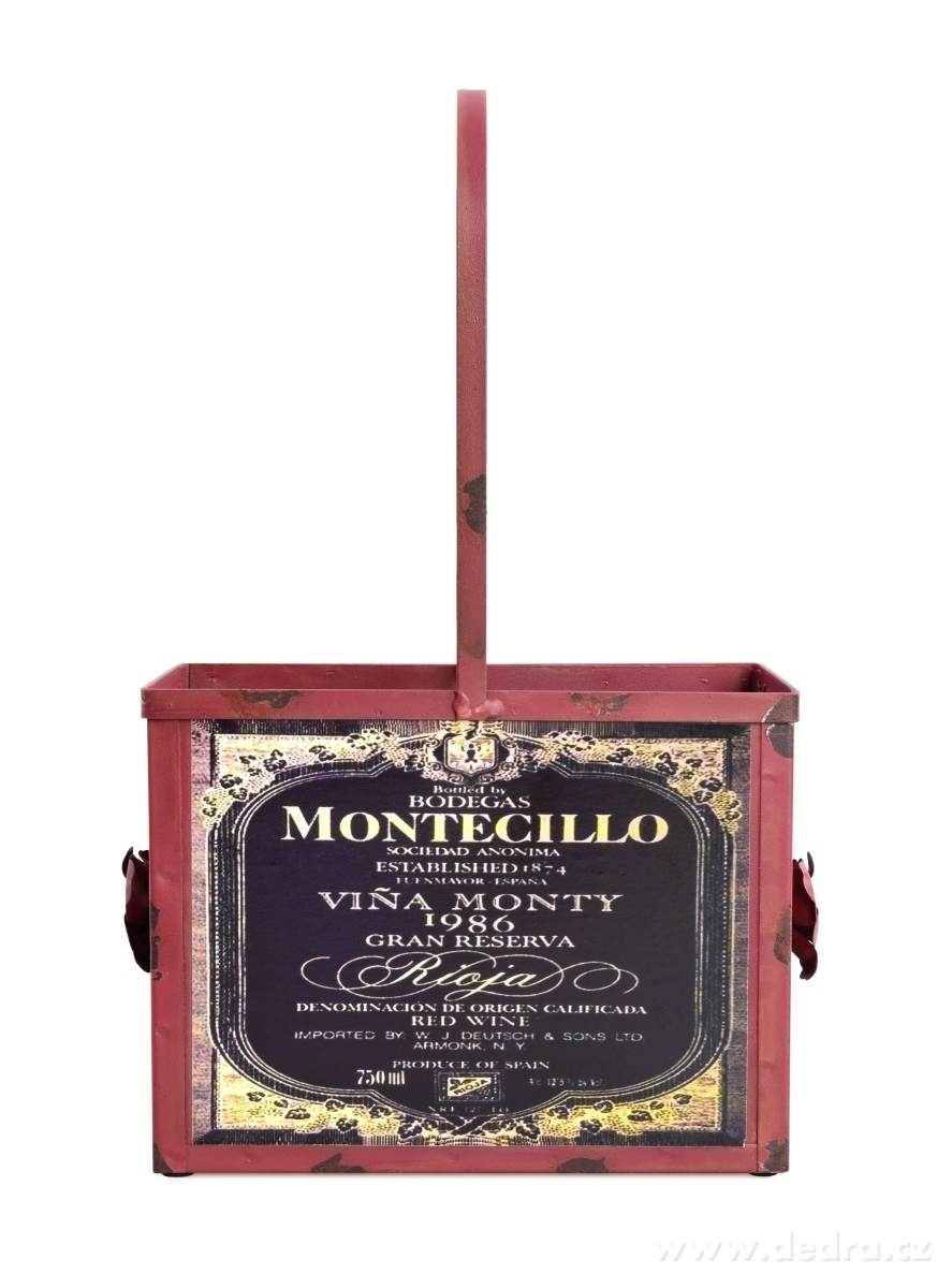 Kovový držák na lahve, vínový – náhled 2 | Grand Móda