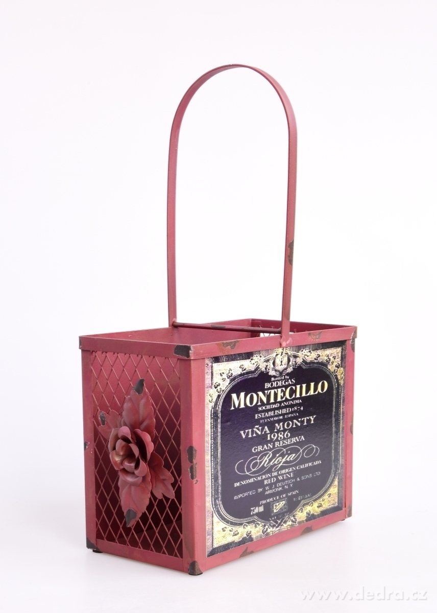 Kovový držák na lahve, vínový – náhled 3 | Grand Móda