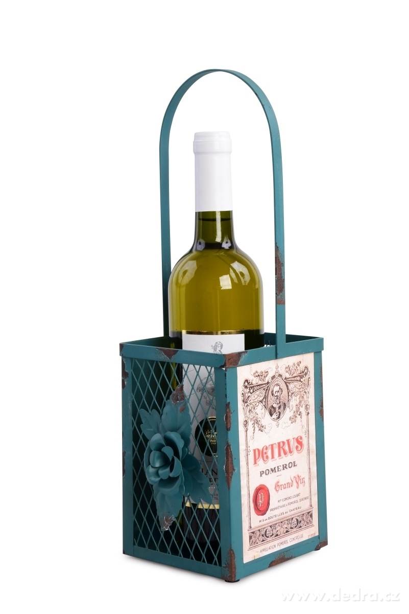 Kovový držák na lahve vína, dekorativní patina – náhled 3 | Grand Móda