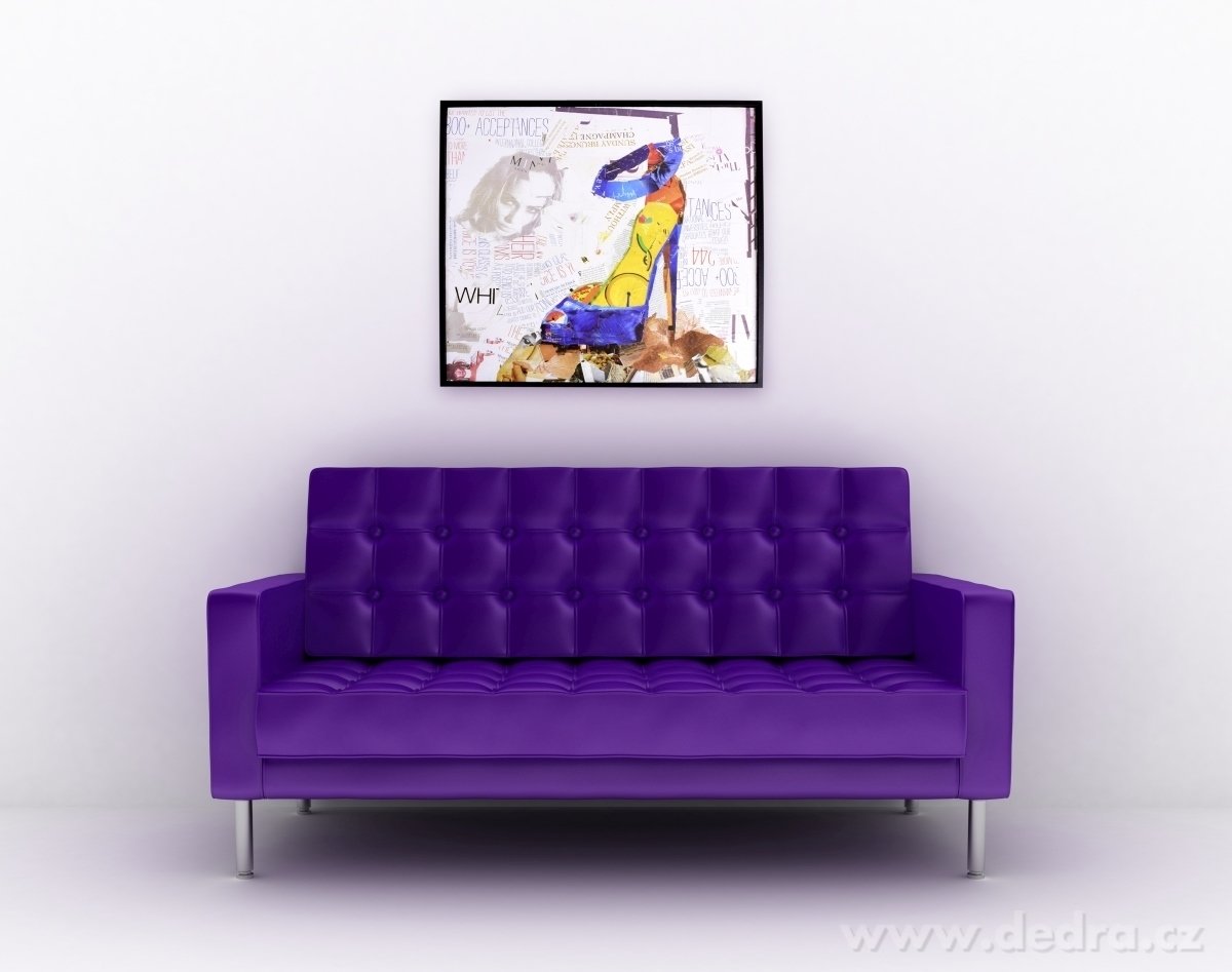 Kolážový obraz HIGH HEELS, modrý střevíc – náhled 3 | Grand Móda