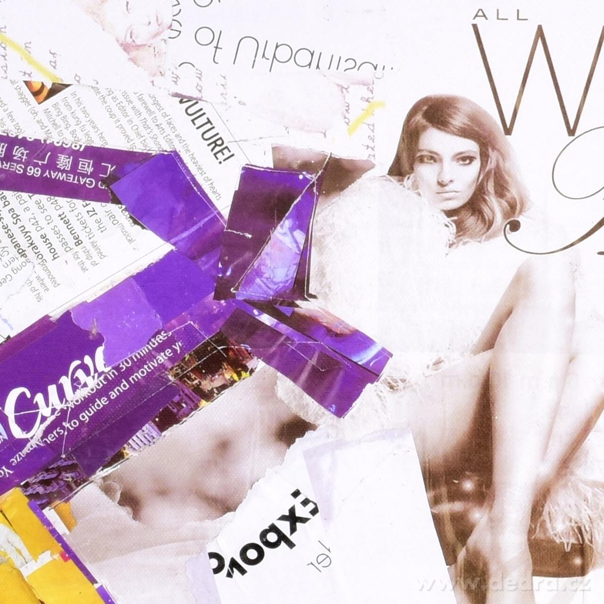 Kolážový obraz HIGH HEELS, 51 x 51 cm – náhled 2 | Grand Móda