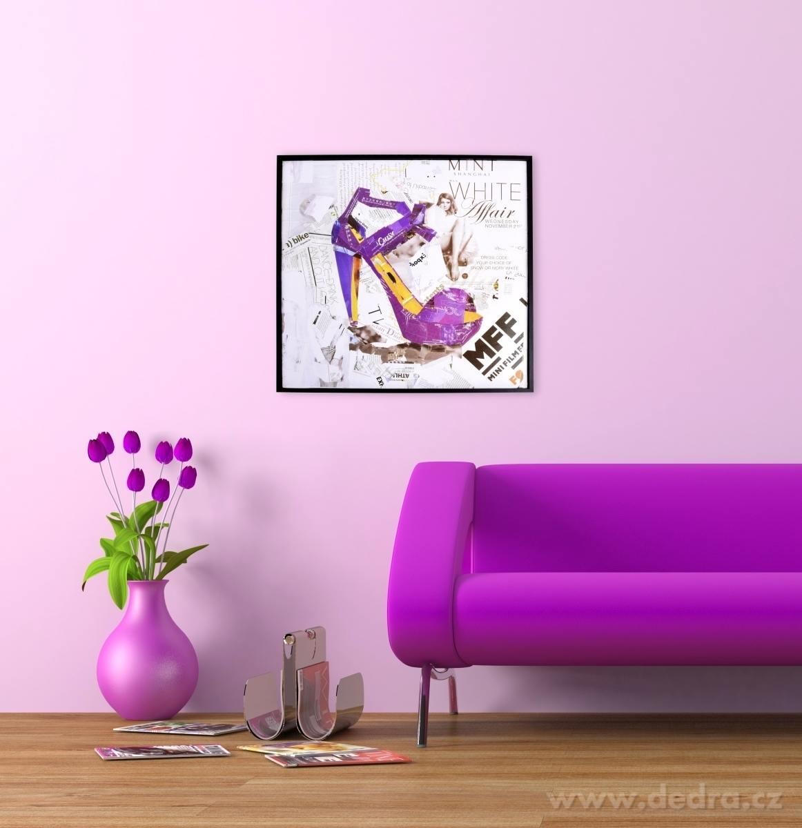 Kolážový obraz HIGH HEELS, 51 x 51 cm – náhled 3 | Grand Móda