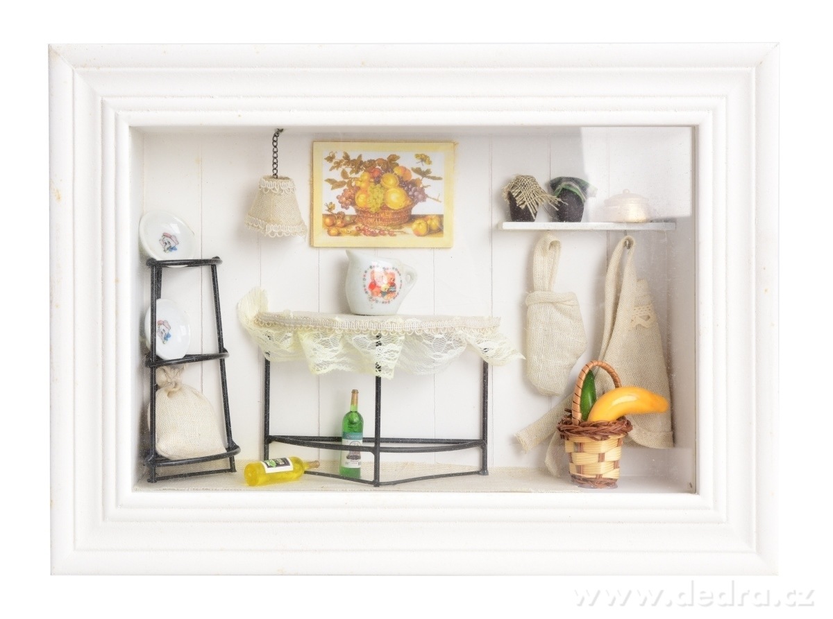 Plastický obraz, s miniaturami