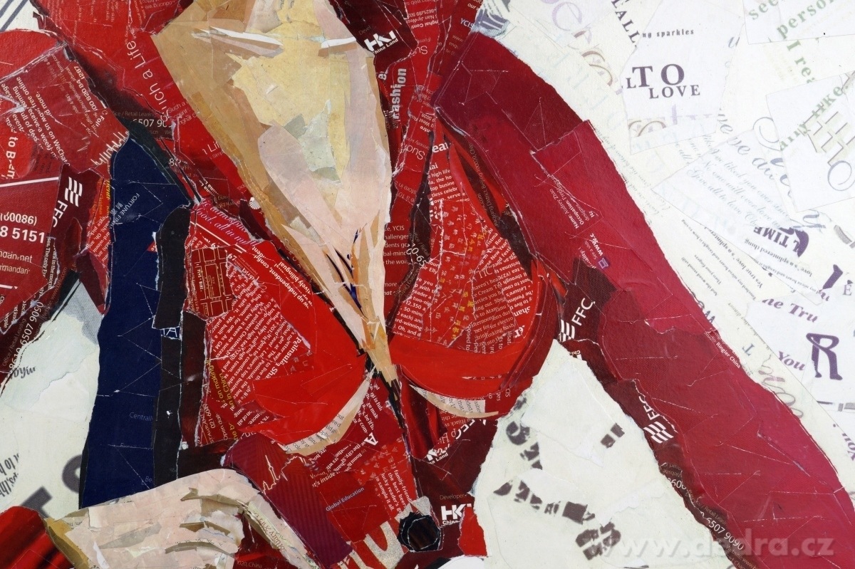 Kolážový obraz FASHION ŽENA, 82 x 82 cm – náhled 2 | Grand Móda