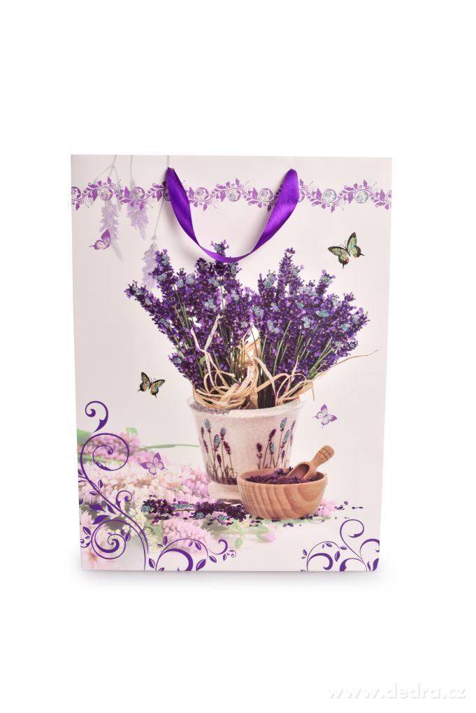 Dárková taška levandulová – náhled 2 | Grand Móda