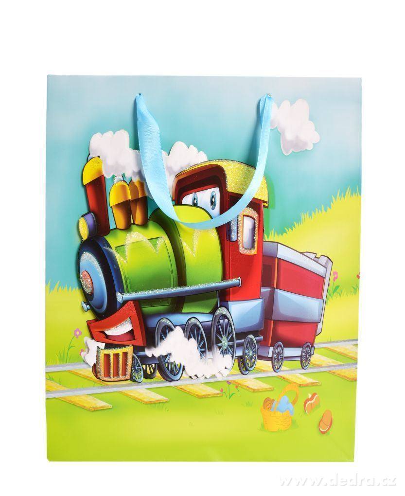 3D dárková taška, lokomotiva – náhled 2 | Grand Móda