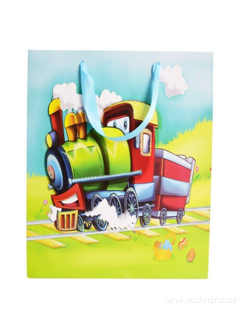 3D dárková taška, lokomotiva – náhled 2 | Grand Móda