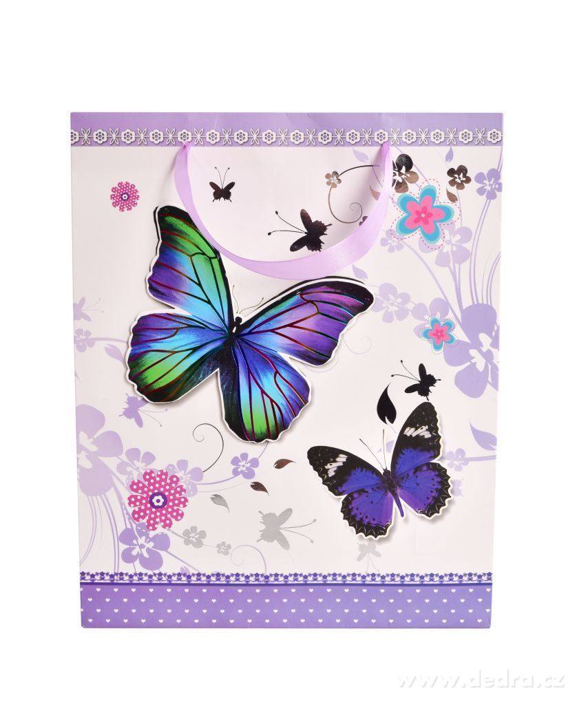 3D dárková taška s plastickým motivem motýla – náhled 2 | Grand Móda