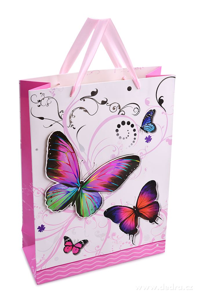 3D dárková taška, motýli, vel. XL | Kreativní tvorba ­čÄĘ | Grand Móda