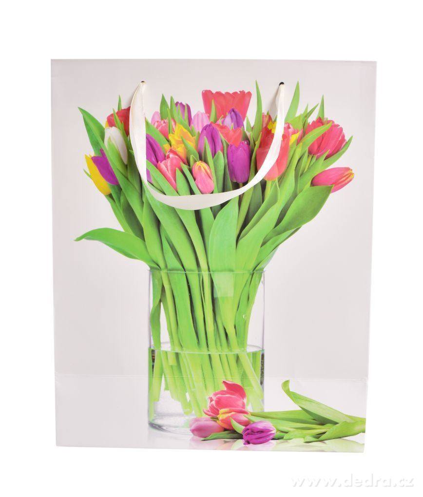 Dárková taška s tulipány – náhled 2 | Grand Móda