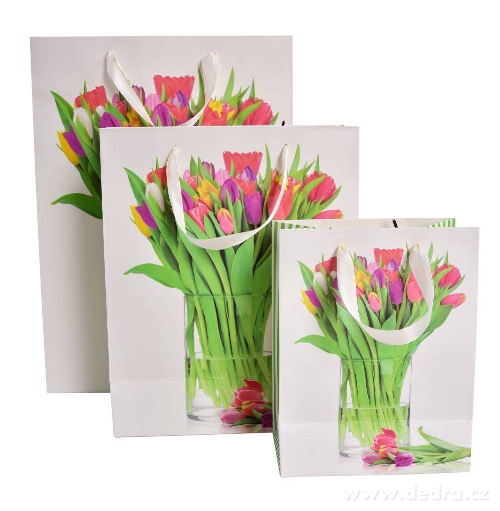 Dárková taška s tulipány – náhled 3 | Grand Móda