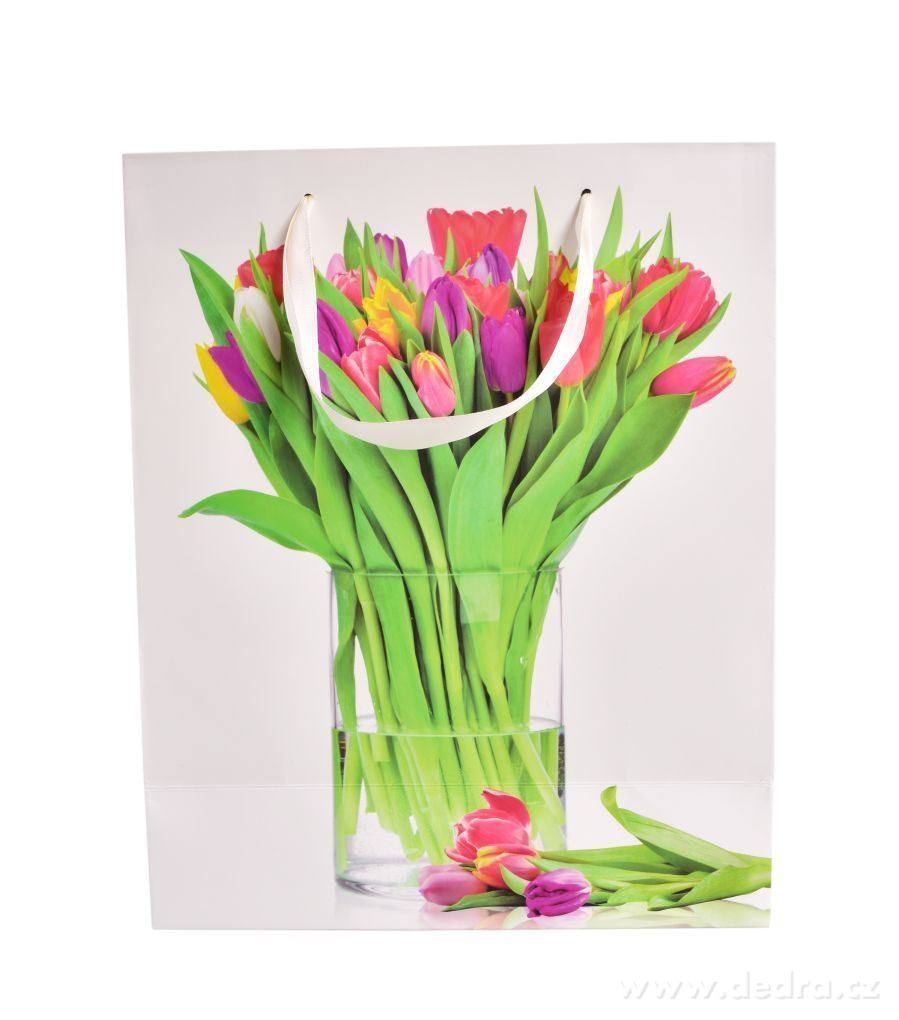 Dárková taška s tulipány – náhled 2 | Grand Móda