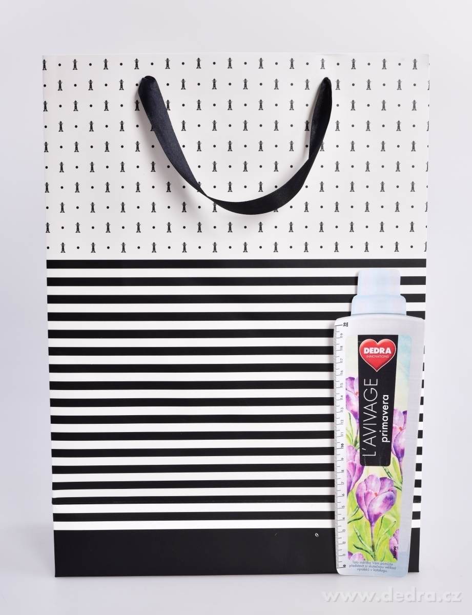 Dárková taška s černými pruhy a majákem – náhled 3 | Grand Móda