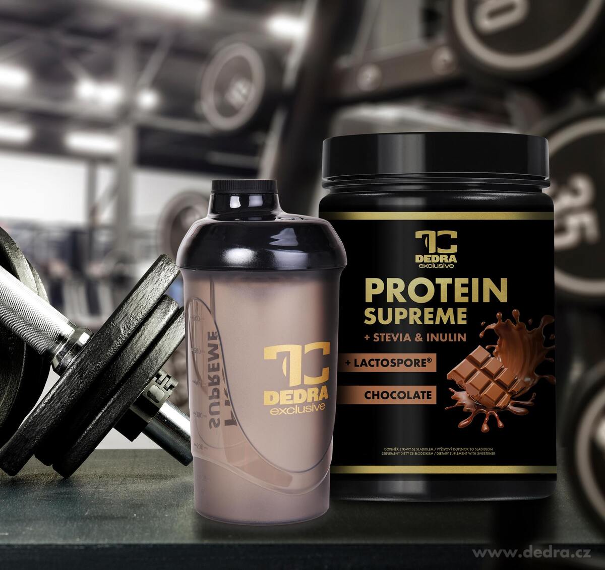 SHAKER | ┼íroubovac├ş v├şko i n├íustek na pit├ş + m├şchac├ş s├ştko | PROTEIN SUPREME - obr├ízek 4 | J├şdlo a pit├ş na cesty | Grand M├│da