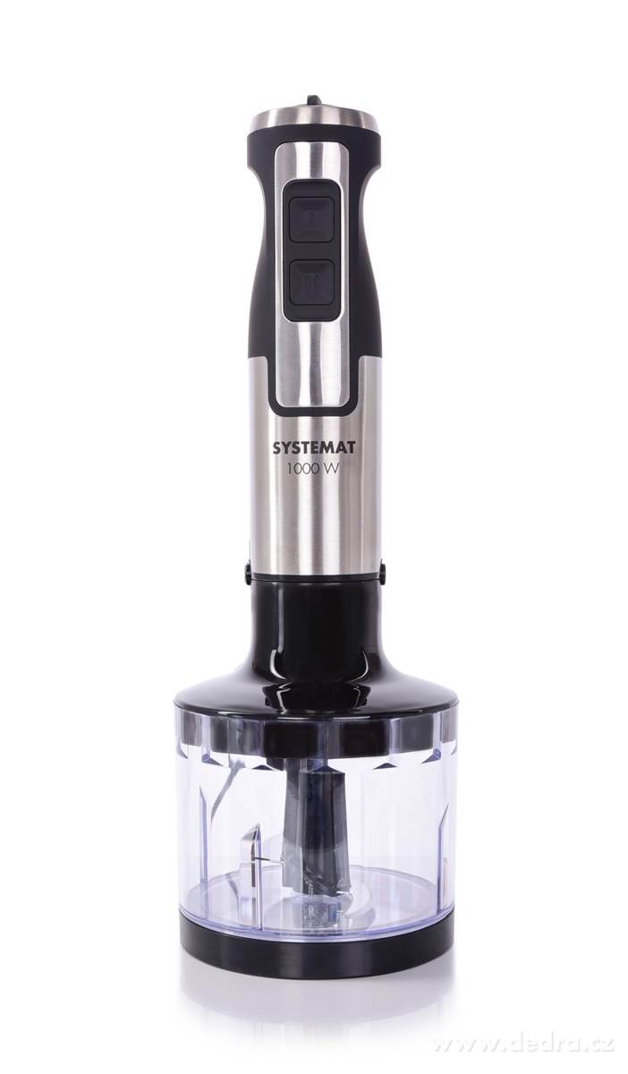 POWER BLENDER 4v1, Tyčový mixér 1000 W + sekáček, šlehač & hnětač, tichý motor & turbo výkon – náhled 6 | Grand Móda