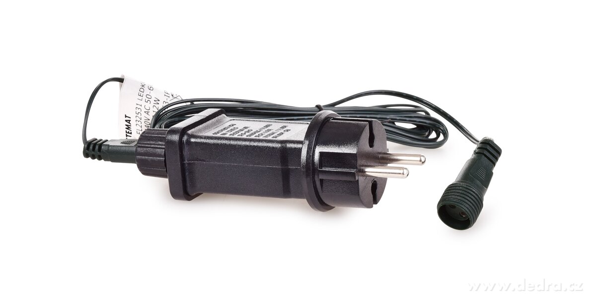 ADAPTÉR, pro LED světelný déšť, až 6 propojení, 3 m kabel, venkovní použití | Svďtla a lampy ­čĺí | Grand Móda