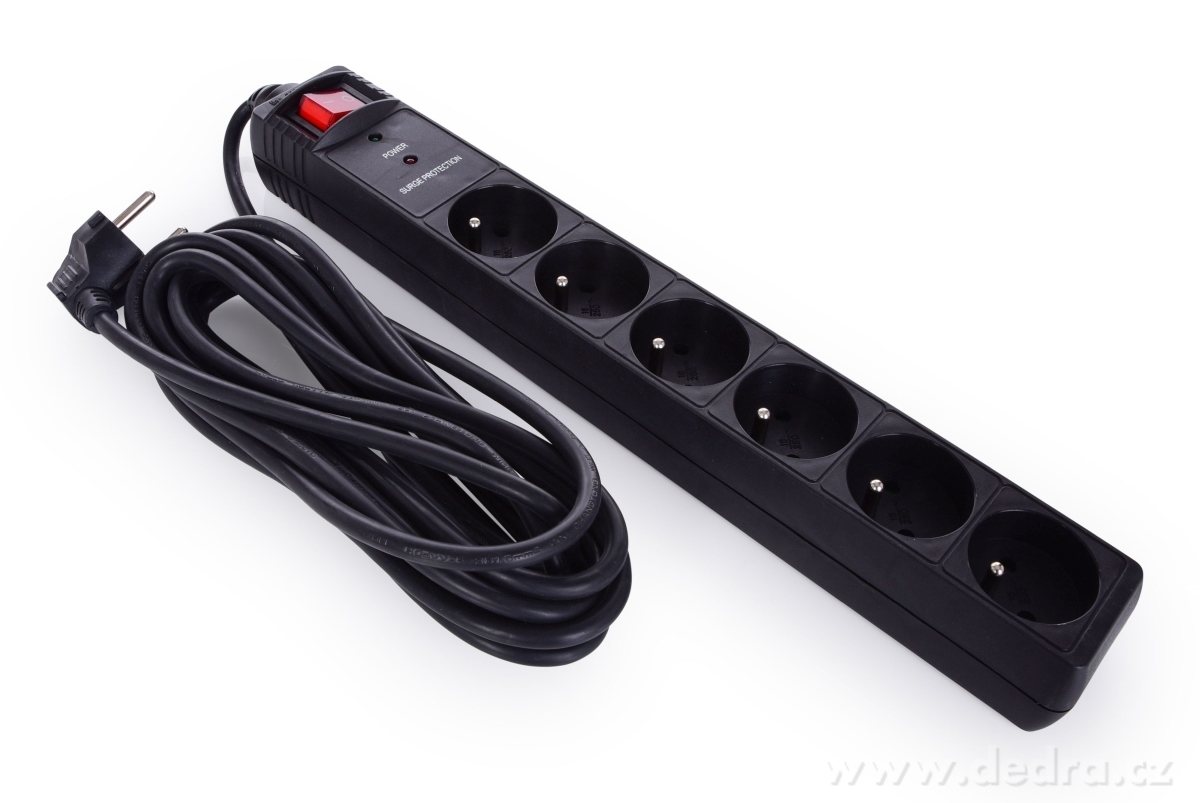 5m prodlužovačka s přepěťovou ochranou, indikátorem a vypínačem – náhled 3 | Grand Móda