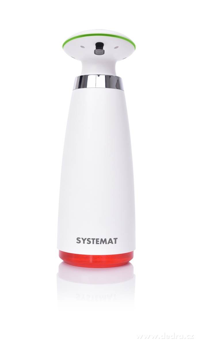 SYSTEMAT, bezdotykový automatický dávkovač mýdla, šamponů a mycích prostředků, infra senzor + LED indikace, objem 340 ml – náhled 5 | Grand Móda
