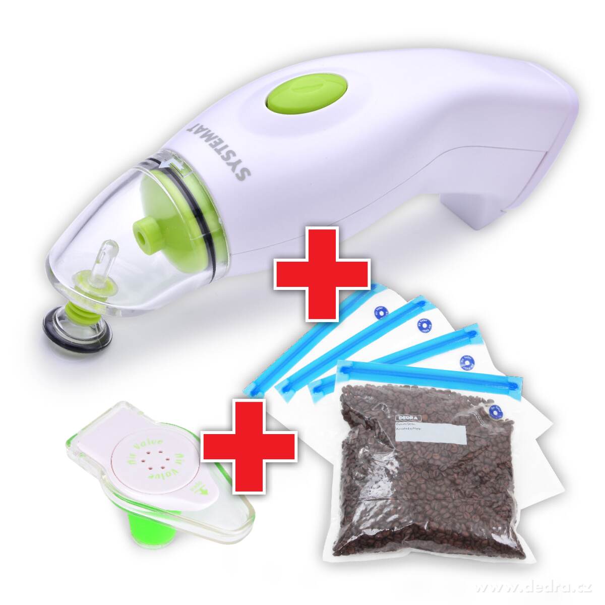 VZDUCHOCUC®, elektrická vakuovačka + 4 sáčky & špunt na víno ZDARMA, SOUS-VIDE & opakované použití | Sáčky na potraviny | Grand Móda