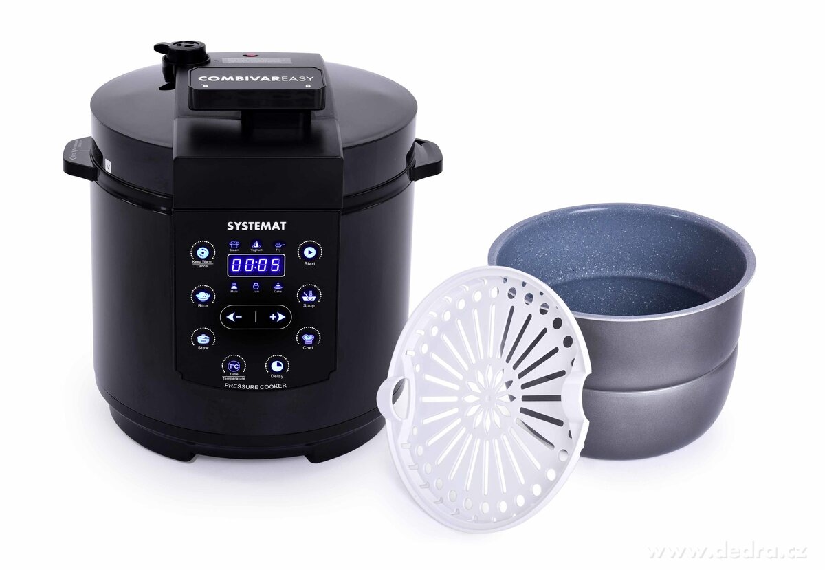 COMBIVAR® EASY, Multifunkční elektrický tlakový hrnec 6 L, vaření, smažení & pomalé dušení, nepřilnavý povrch BIOPAN® | Do kuchynď | Grand Móda