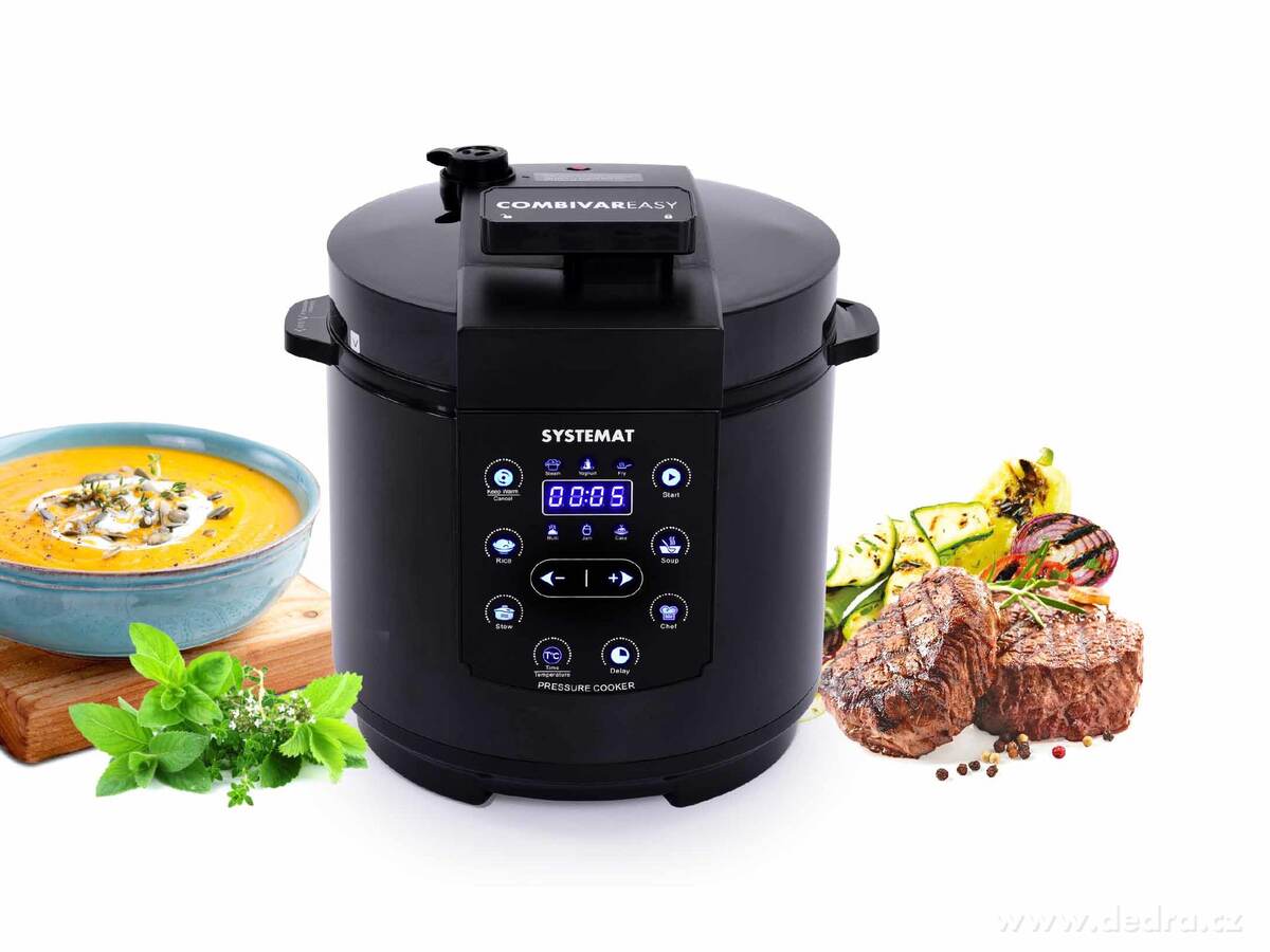 COMBIVAR® EASY, Multifunkční elektrický tlakový hrnec 6 L, vaření, smažení & pomalé dušení, nepřilnavý povrch BIOPAN® – náhled 3 | Grand Móda