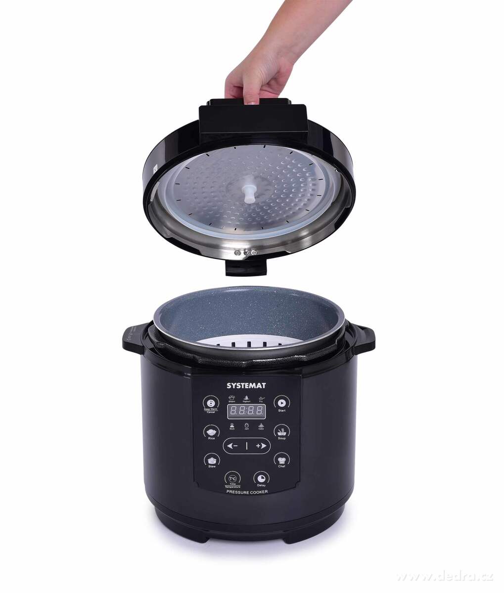 COMBIVAR® EASY, Multifunkční elektrický tlakový hrnec 6 L, vaření, smažení & pomalé dušení, nepřilnavý povrch BIOPAN® – náhled 6 | Grand Móda