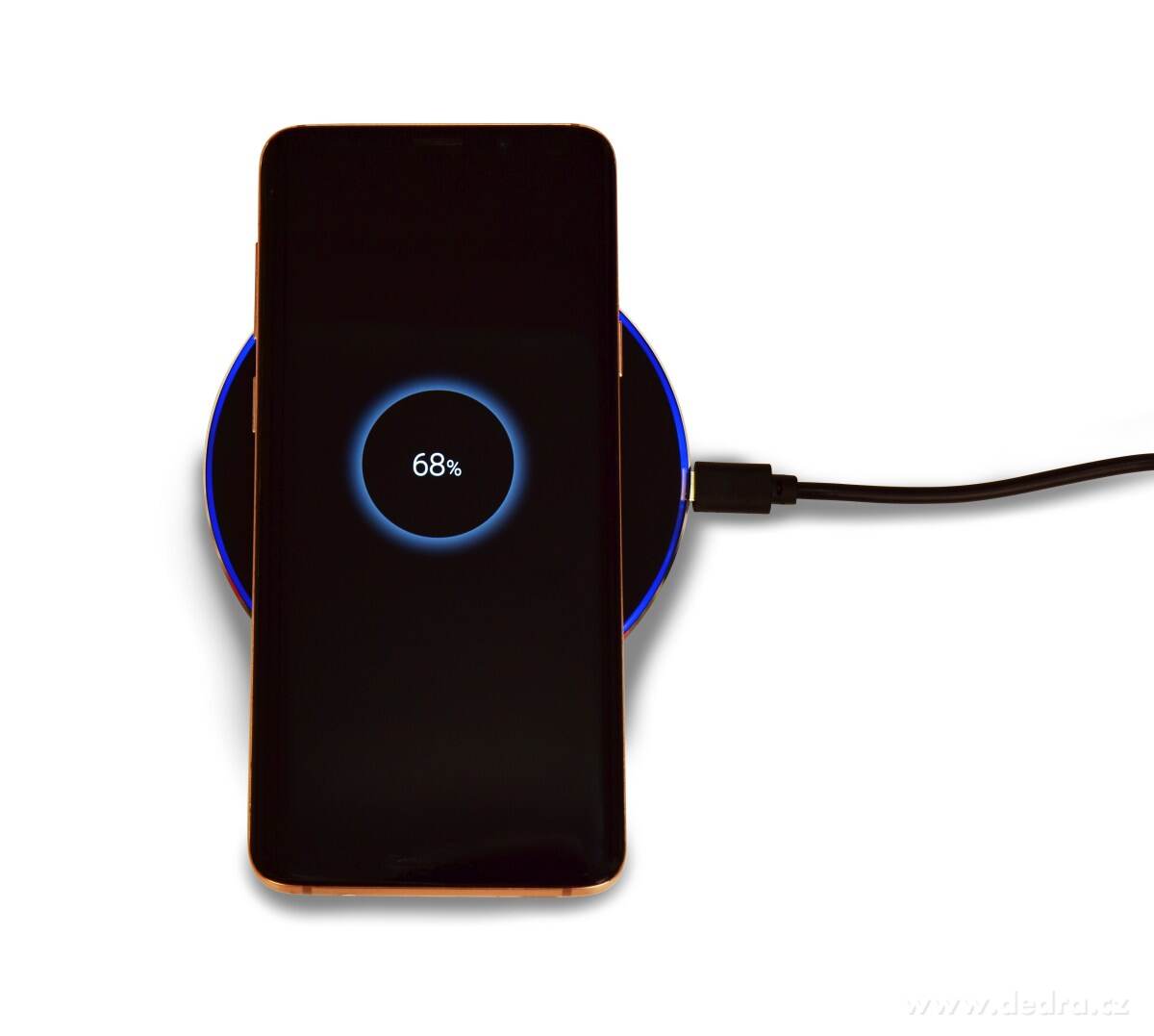 Bezdrátová QI nabíječka s LED indikací dobíjení – náhled 3 | Grand Móda