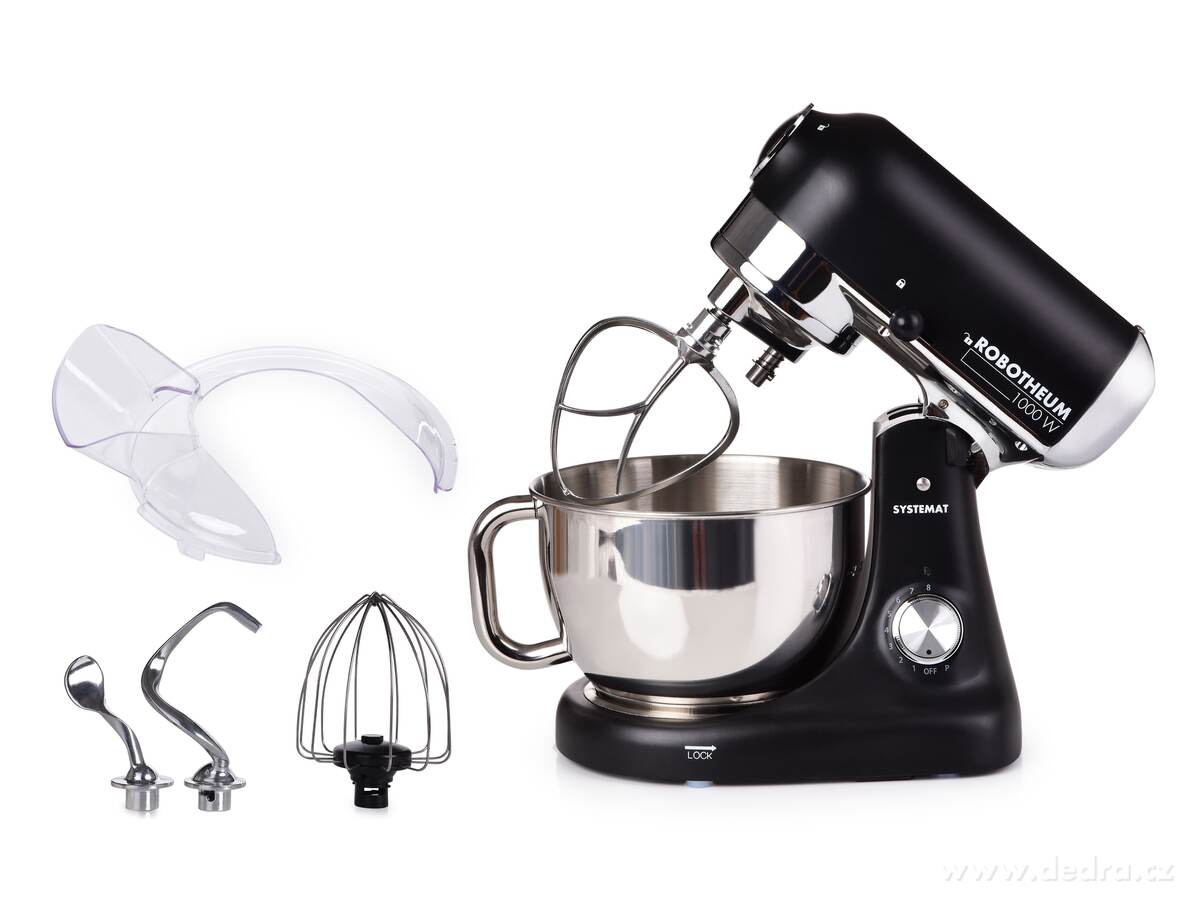 ROBOTHEUM® 1000 W, Planetární kuchyňský robot s dvojhákem & 5 L nerezovou mísou, celokovová převodovka | Do kuchynď | Grand Móda