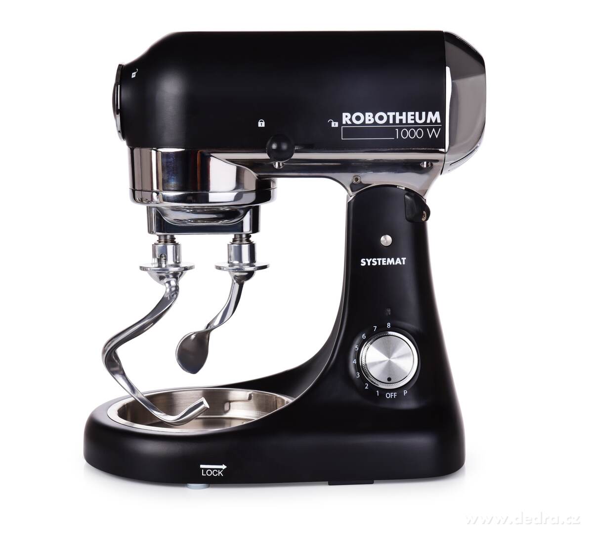 ROBOTHEUM® 1000 W, Planetární kuchyňský robot s dvojhákem & 5 L nerezovou mísou, celokovová převodovka – náhled 2 | Grand Móda