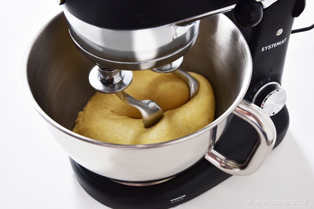 ROBOTHEUM® 1000 W, Planetární kuchyňský robot s dvojhákem & 5 L nerezovou mísou, celokovová převodovka – náhled 3 | Grand Móda