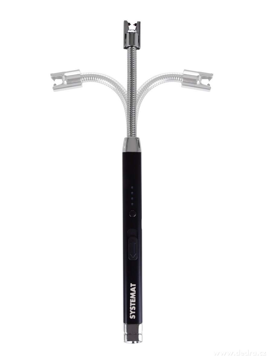 PLASMO, Dobíjecí USB plazmový zapalovač s LED indikátorem & flexibilním krkem, černý – náhled 4 | Grand Móda