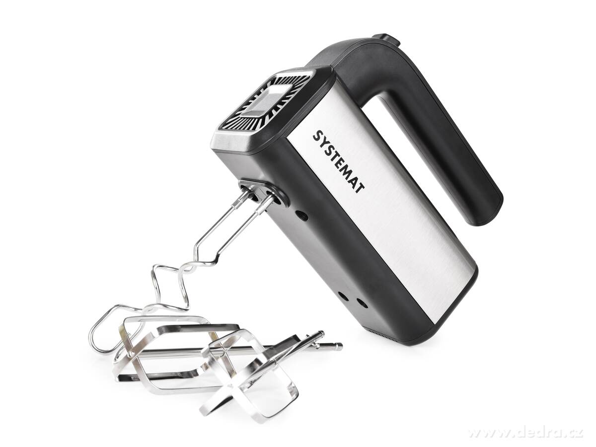 SYSTEMAT, Ruční šlehač & hnětač 300 W, 5 rychlostí, nerezové metly a háky | Do kuchynď | Grand Móda